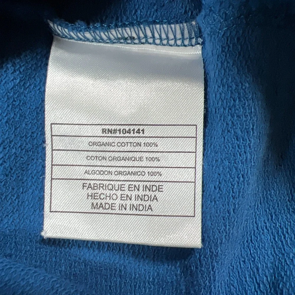 Nike ACG Hoodie Womens XL Blue Floral Embroidered Split Neck Kangaroo Pocket